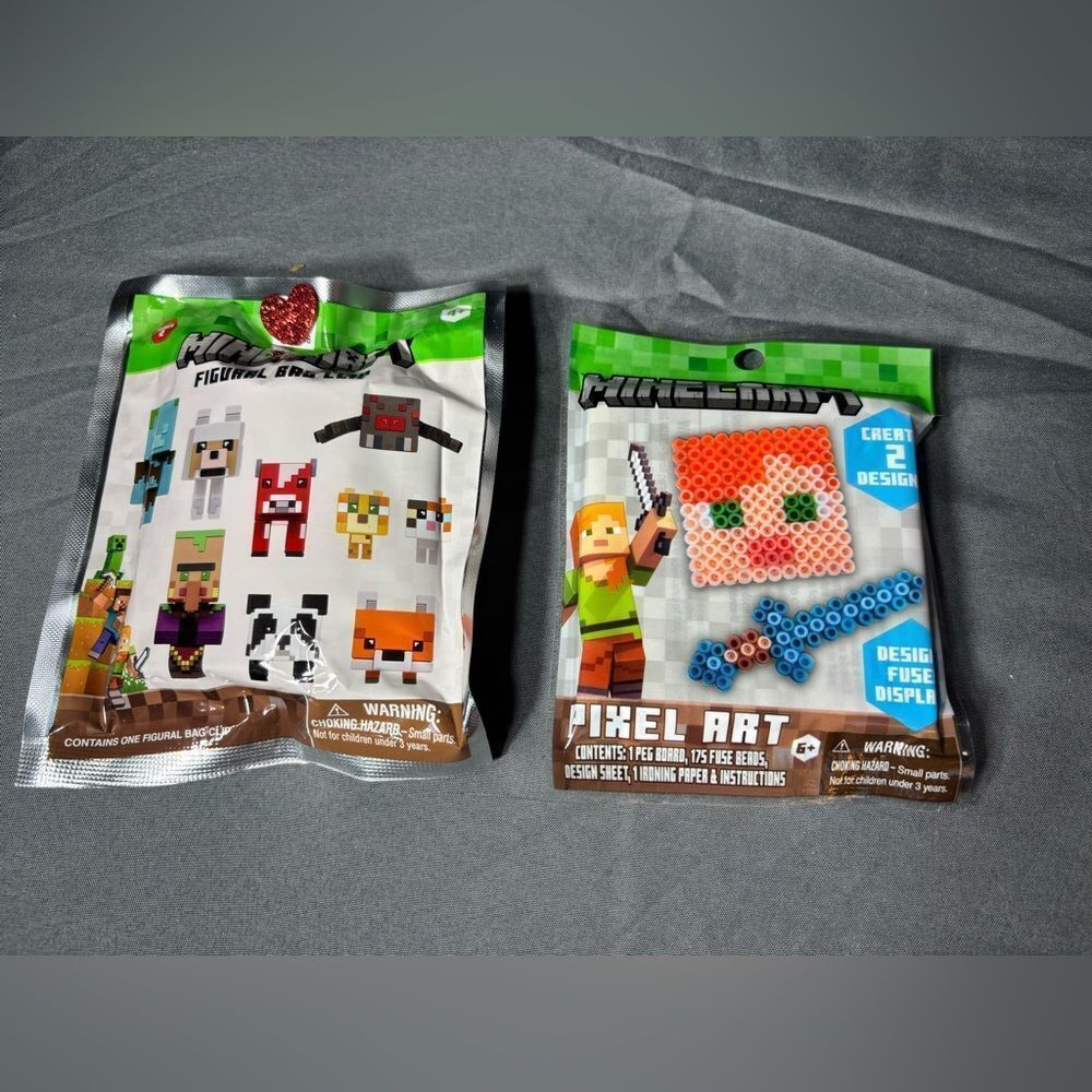 Minecraft New Pixel Art Bead Kit - Green and Blue